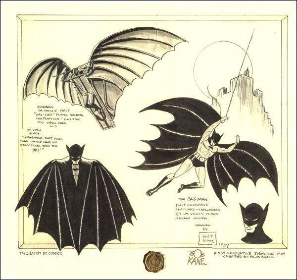 Bob Kane Batman Da Vinci